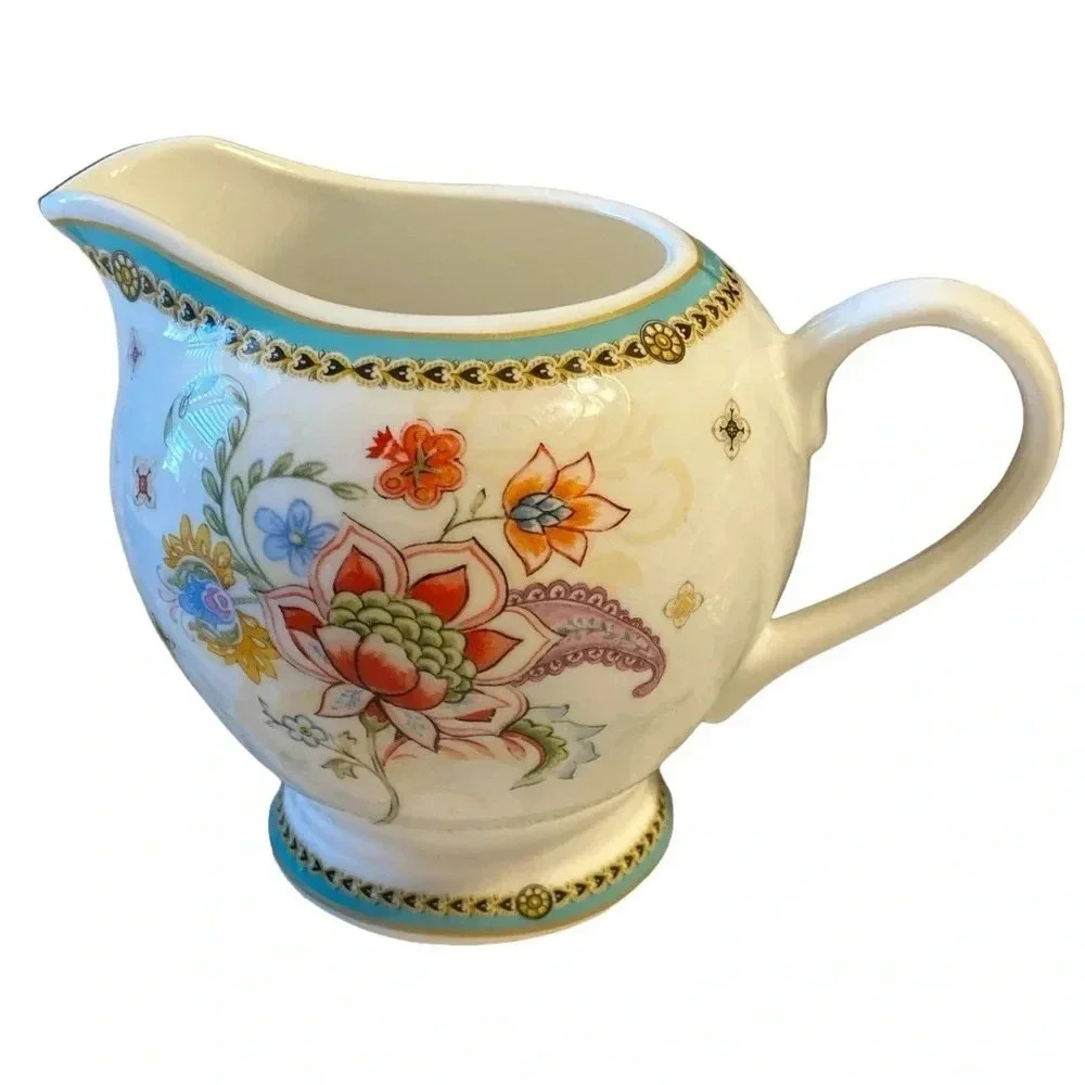 Grace Teaware Multicolor Floral Creamer